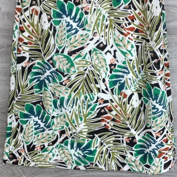 ECI | Tropical Palm Leaf Flutter Sleeve Mini Dress - Picture 5 of 7